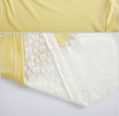 Asymmetric Lace Panel Off Shoulder Slim Tee