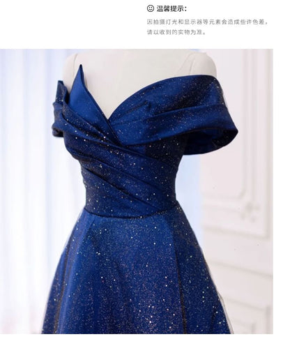 Off Mesh Glitter Shoulder Short Plain A-Line Gown Ruched Sleeve Evening