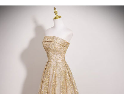 Mesh A-Line Gown Beaded Evening Tube