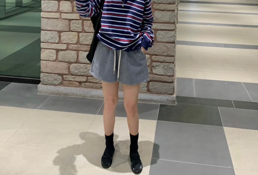 Striped V Neck Long Sleeve Knit Sweater