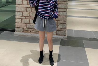 Striped V Neck Long Sleeve Knit Sweater