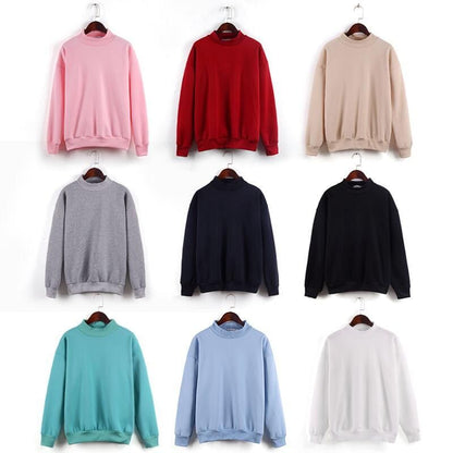 Fleece-Lined Pullover with Mock Neck