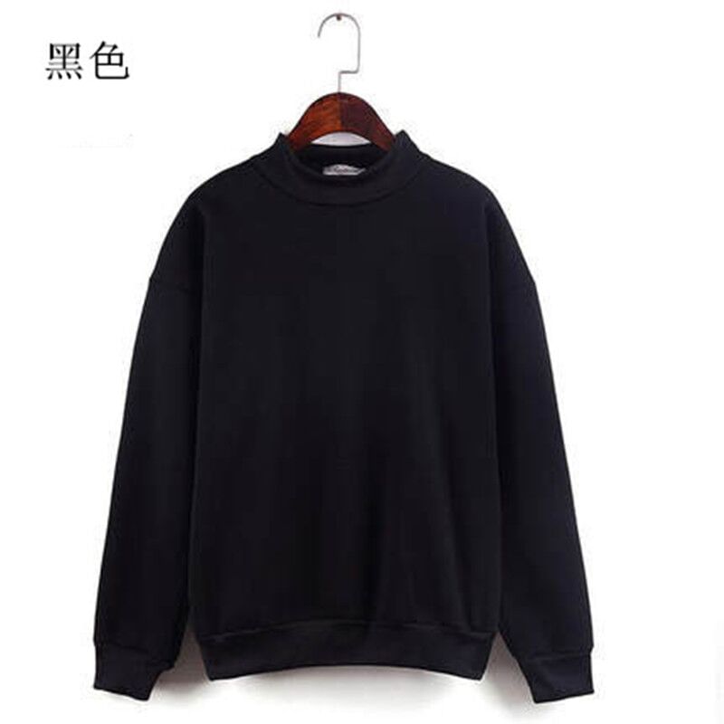Fleece-Lined Pullover with Mock Neck