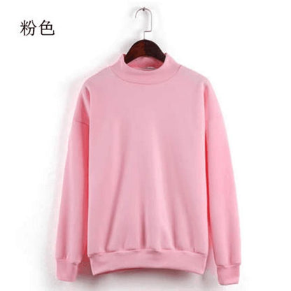 Fleece-Lined Pullover with Mock Neck