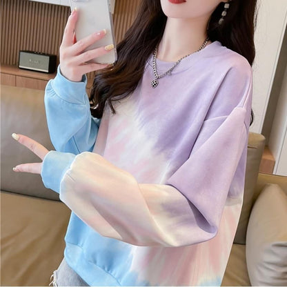 Tie Dye Pullover with Round Neck