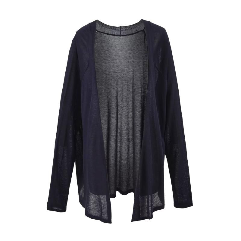 Plain V-Neck Tank Top, Cardigan, and Drawstring Shorts Set