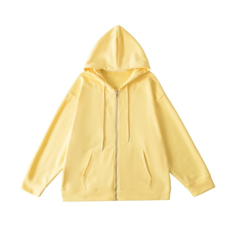 Plain Zip-Up Hoodie