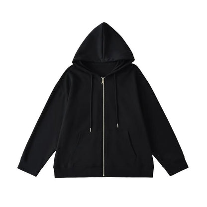 Plain Zip-Up Hoodie