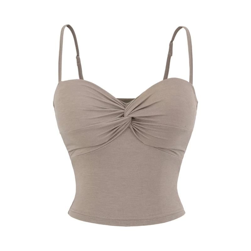 Plain Camisole Top with Sweetheart Neckline