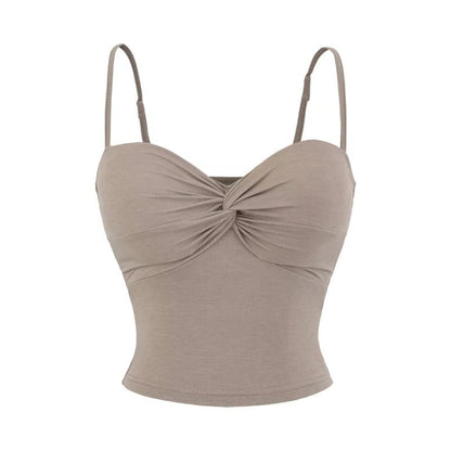 Plain Camisole Top with Sweetheart Neckline