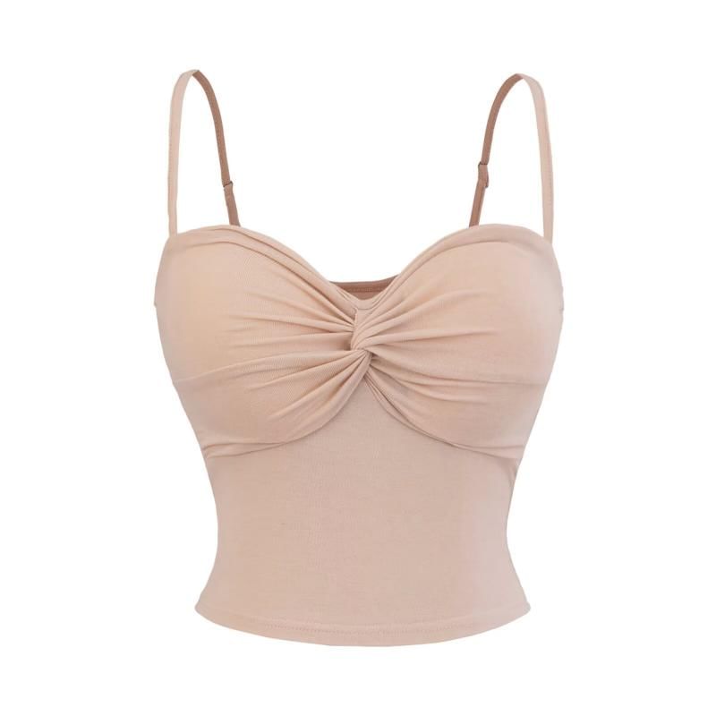 Plain Camisole Top with Sweetheart Neckline