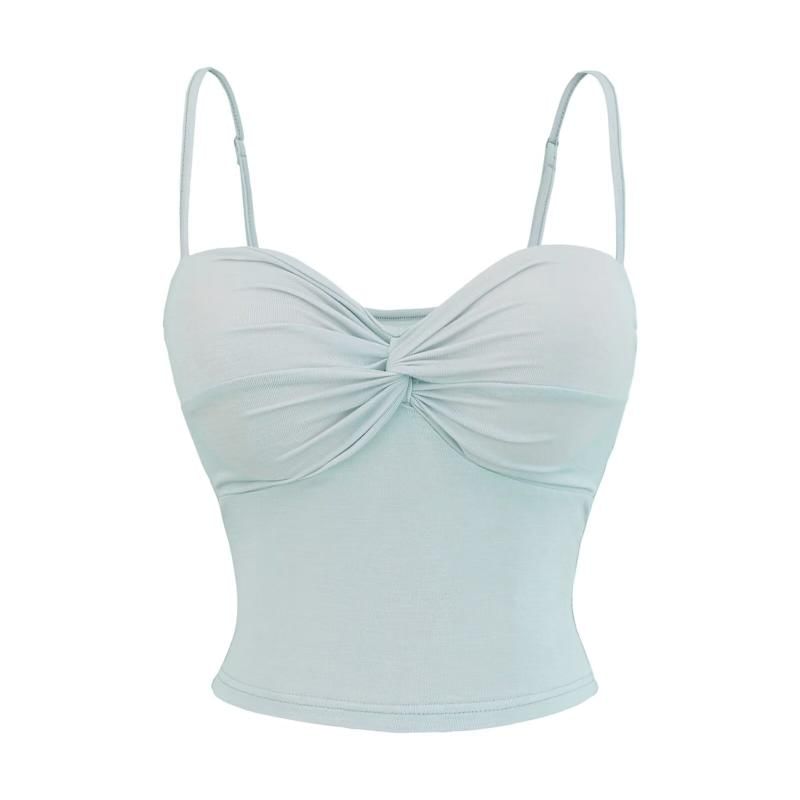 Plain Camisole Top with Sweetheart Neckline
