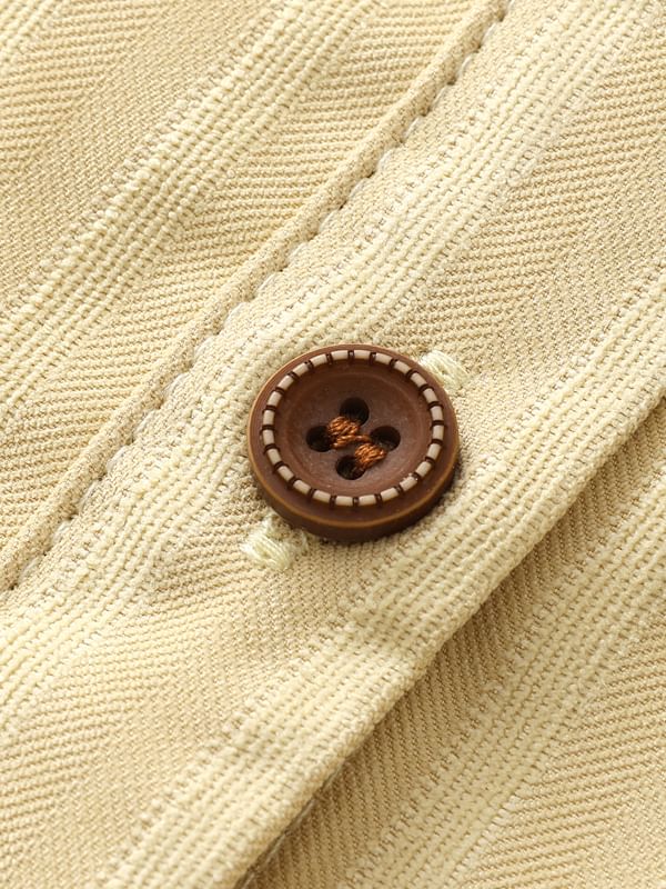 Striped Button-Up Shirt with Collar and Long Sleeves