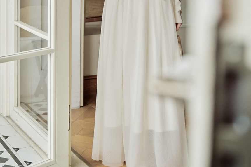 Solid Long-Sleeve Knit Top & High-Rise Maxi A-Line Skirt Set