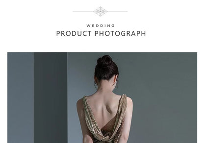 Sleeveless Cowl Neck Open Back Sequin Mermaid Evening Gown