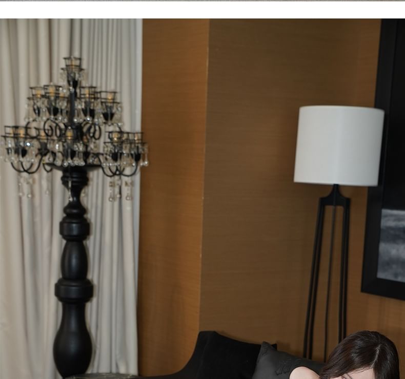 Plain Open Sheath Evening Gown Halter Back