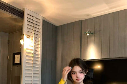 V-Neck Long-Sleeve Solid Knit Top & Sleeveless Lace Top