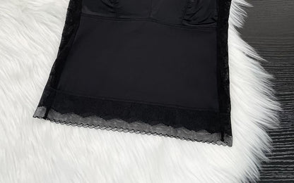 Lace-Trim Padded Slim-Fit Solid Cami Top