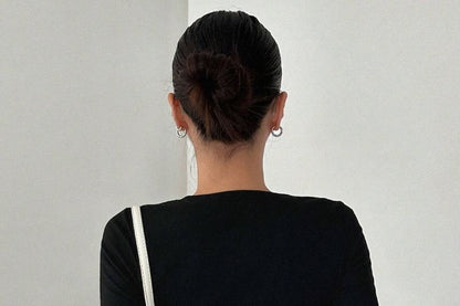 Slim-Fit Crewneck Top with Contrast Stitching