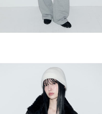 Fur-Collar Pleather Jacket (Black)