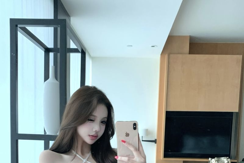 Plain Cardigan / Lace Cami Top
