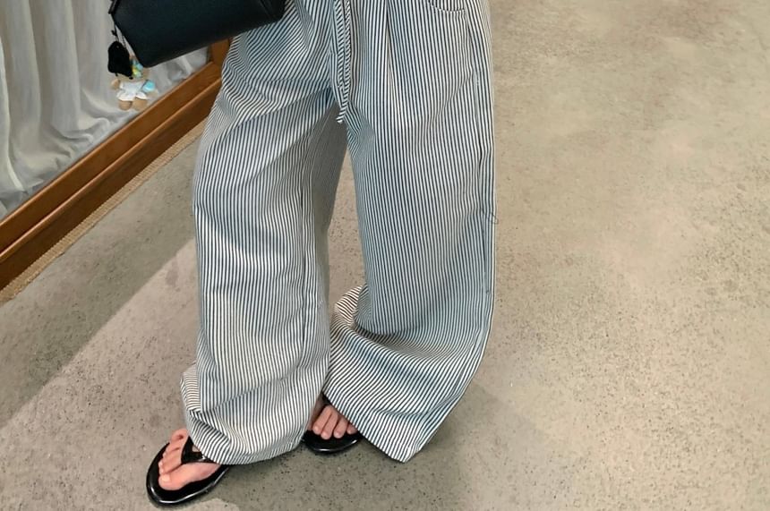 Plain Cami Top / Cardigan / High Waist Wide Leg Pants