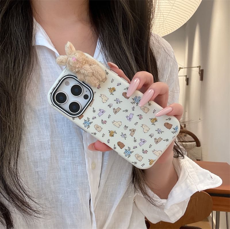 3D Chenille Rabbit Phone Case