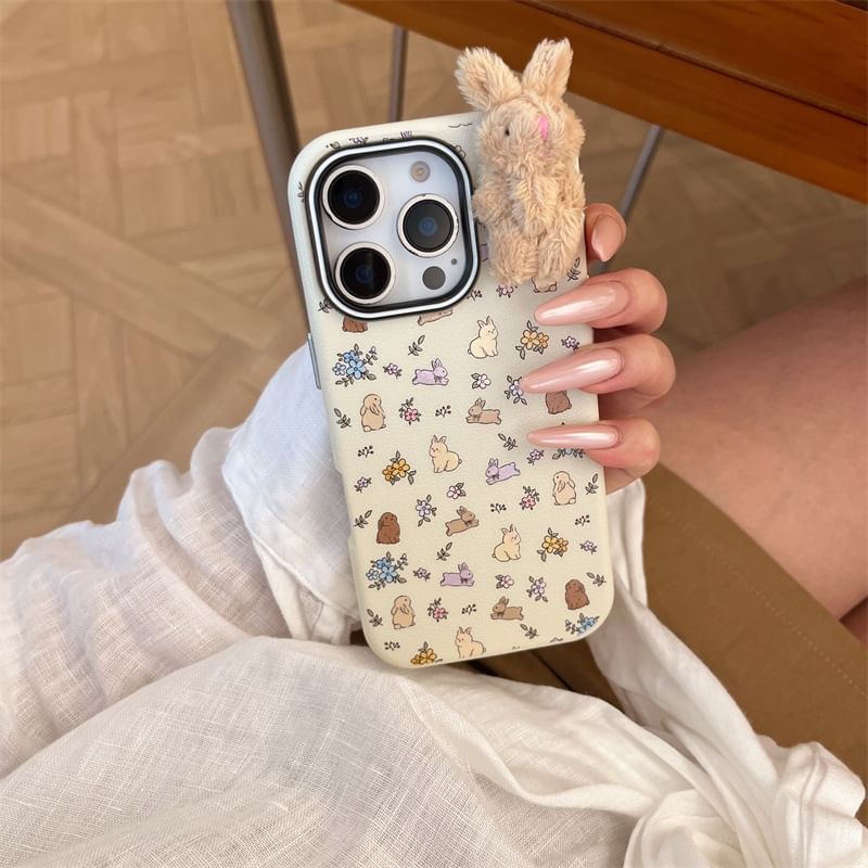 3D Chenille Rabbit Phone Case