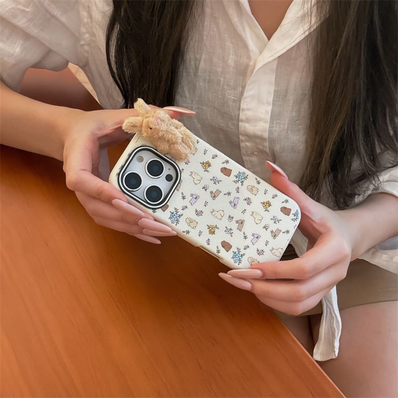 3D Chenille Rabbit Phone Case