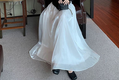 Lace Panel Off-Shoulder Faux Layer Extended Sleeve Tee
