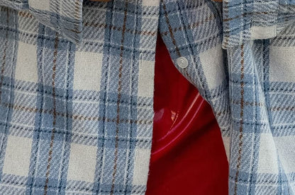 Loose-Fit Plaid Shirt with Long Sleeves