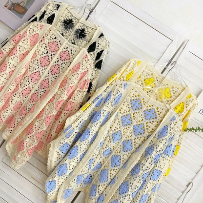 Batwing-Sleeve Argyle Print Open Front Cardigan