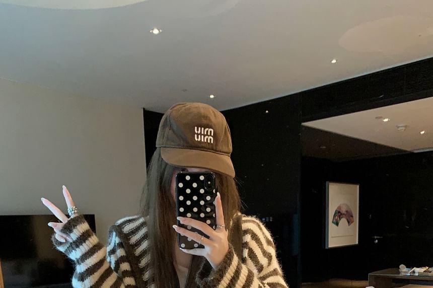 Hooded Striped Button Up Cardigan