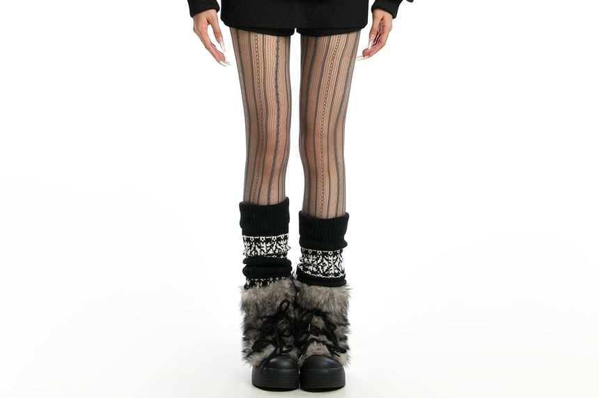 Furry Trim Hooded Button-up Jacket