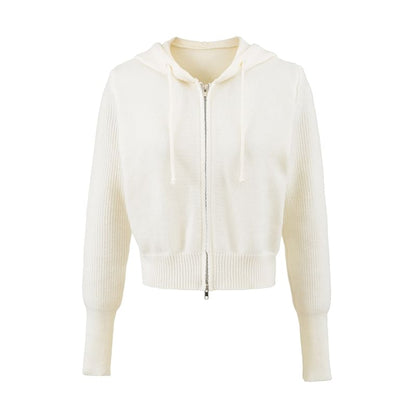 Zip-Up Hoodie with Drawstring and Minimalist Finish