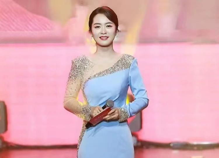 Sheer Long-Sleeve Rhinestone Gown A-Line Panel Evening