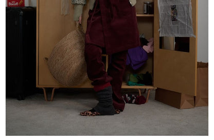 Faux Fur-Trim Leopard-Print Hooded Jacket