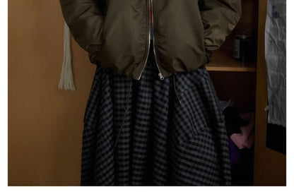 Faux Fur-Trim Padded Jacket