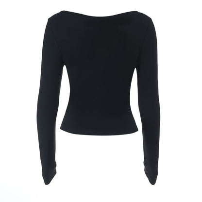 Sequin-Panel Square-Neck Crop Top