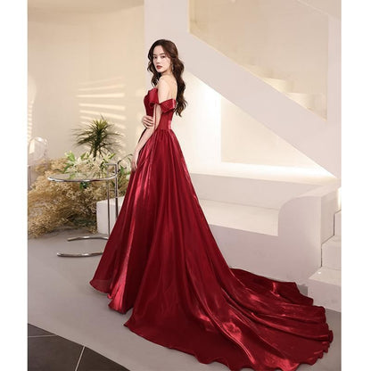 Mesh Round Gown Neck Sleeveless A-Line Evening Beaded Panel Tie-Up Cutout