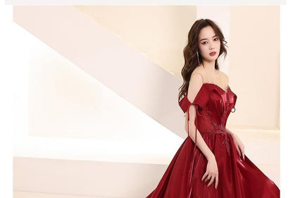 Sleeveless Round Neck Beaded Cutout Tie-Up Panel Mesh A-Line Evening Gown