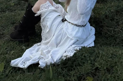 Asymmetrical Skirt with High Waist