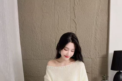 Boatneck Sweater + Midi Skirt Set