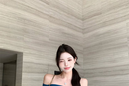 Cutout Off Shoulder Long Sleeve Solid Knit Top