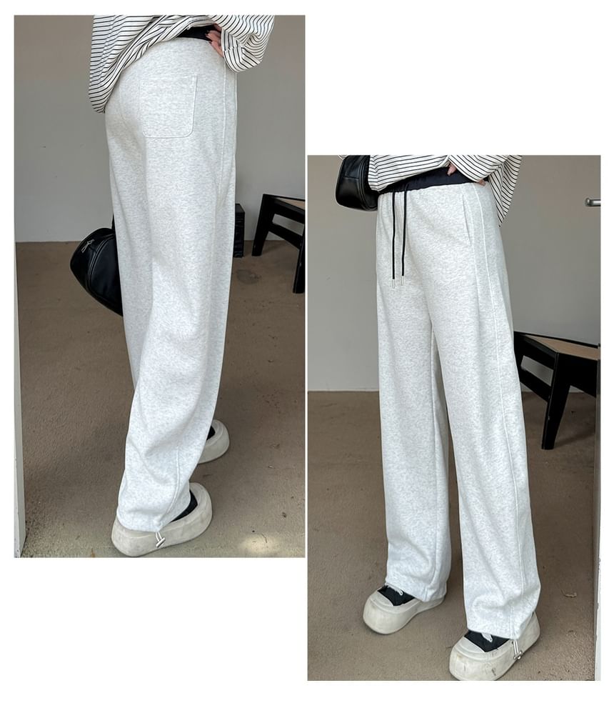 Plus Size Drawstring Waist Two Tone Loose Fit Sweatpants