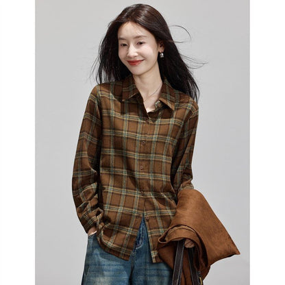 Classic Plaid Long Sleeve Button Shirt