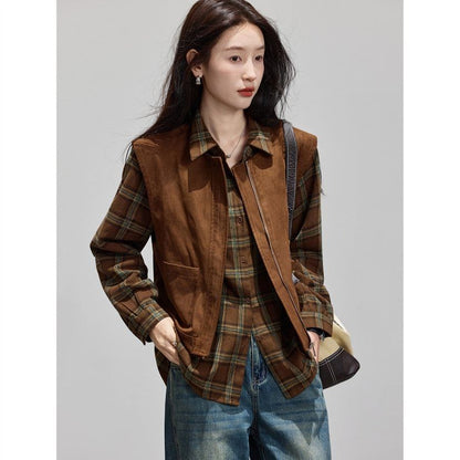 Classic Plaid Long Sleeve Button Shirt