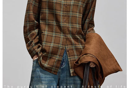 Classic Plaid Long Sleeve Button Shirt