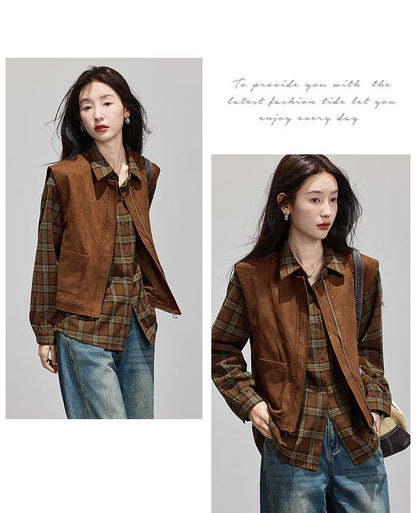 Classic Plaid Long Sleeve Button Shirt