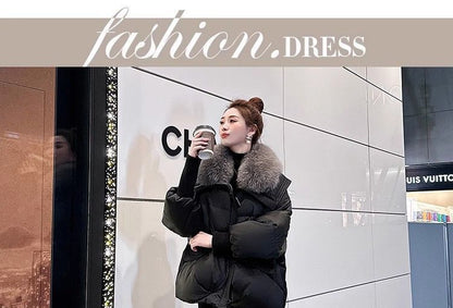 Furry Trim Zip-Up Puffer Jacket